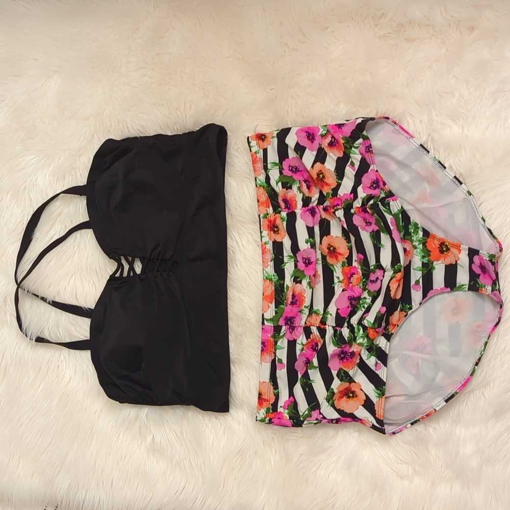 Torrid Size 3 floral high wasted bikin